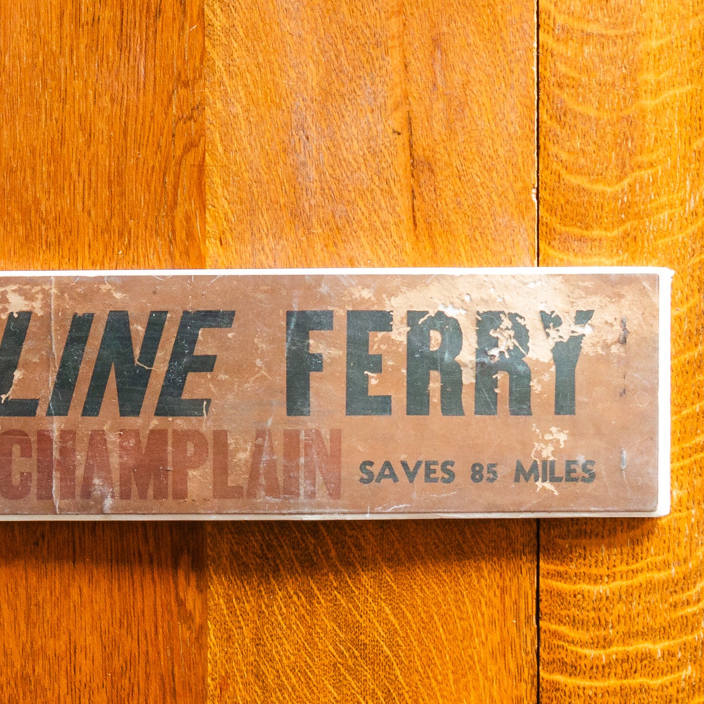 Lake Champlain Streamline Ferry Cardstock Sign Ephemera