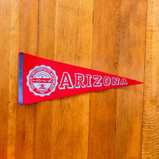 University of Arizona Large Felt Pennant Vintage College Decor