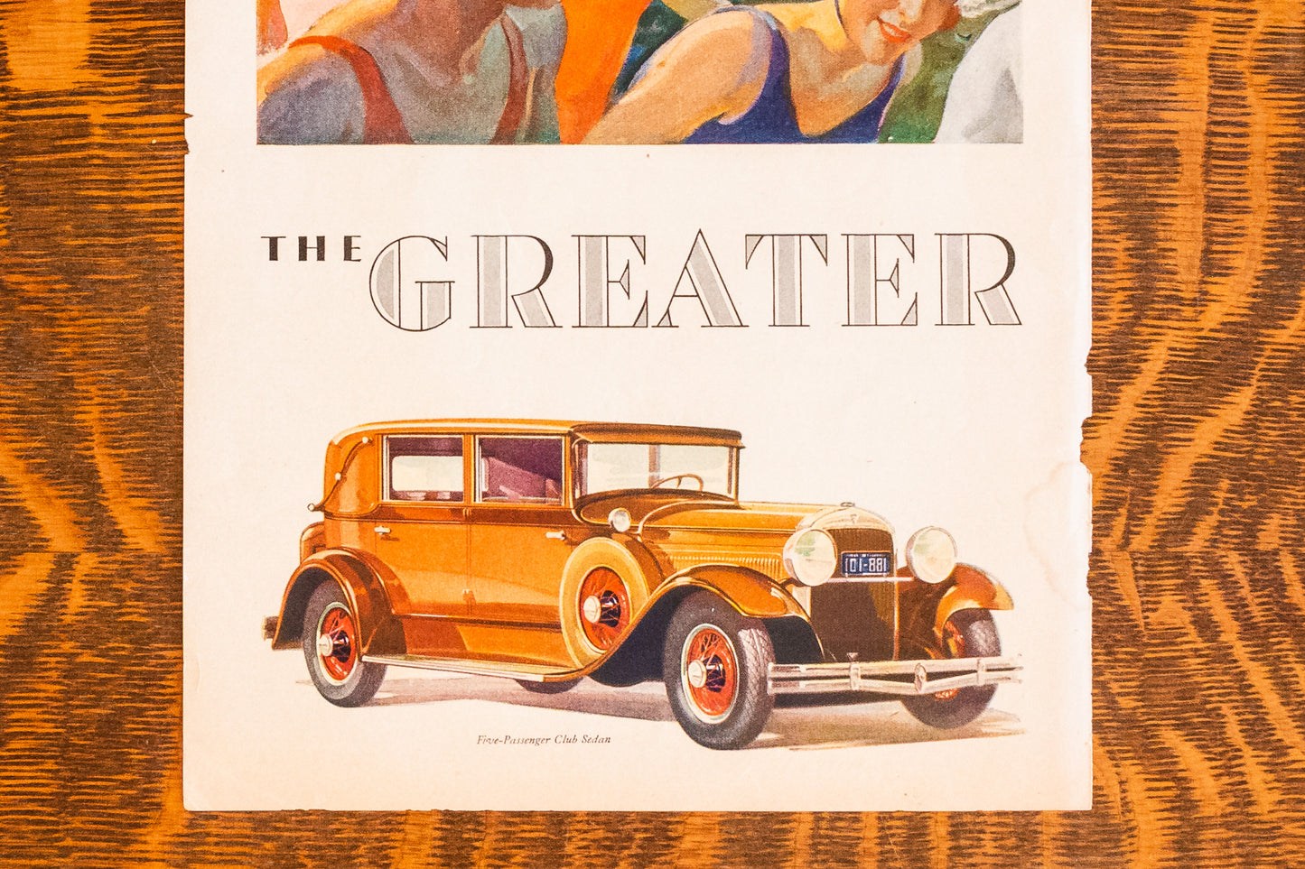 1929 Packard Sedan Car Ad Vintage Automobile Ephemera