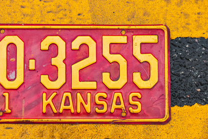 1941 Kansas License Plate Vintage Wall Decor 10-3255