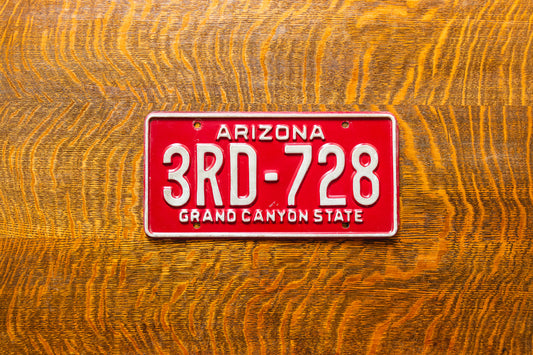 1980 Arizona Red Truck License Plate Vintage Wall Hanging Decor 3RD 728