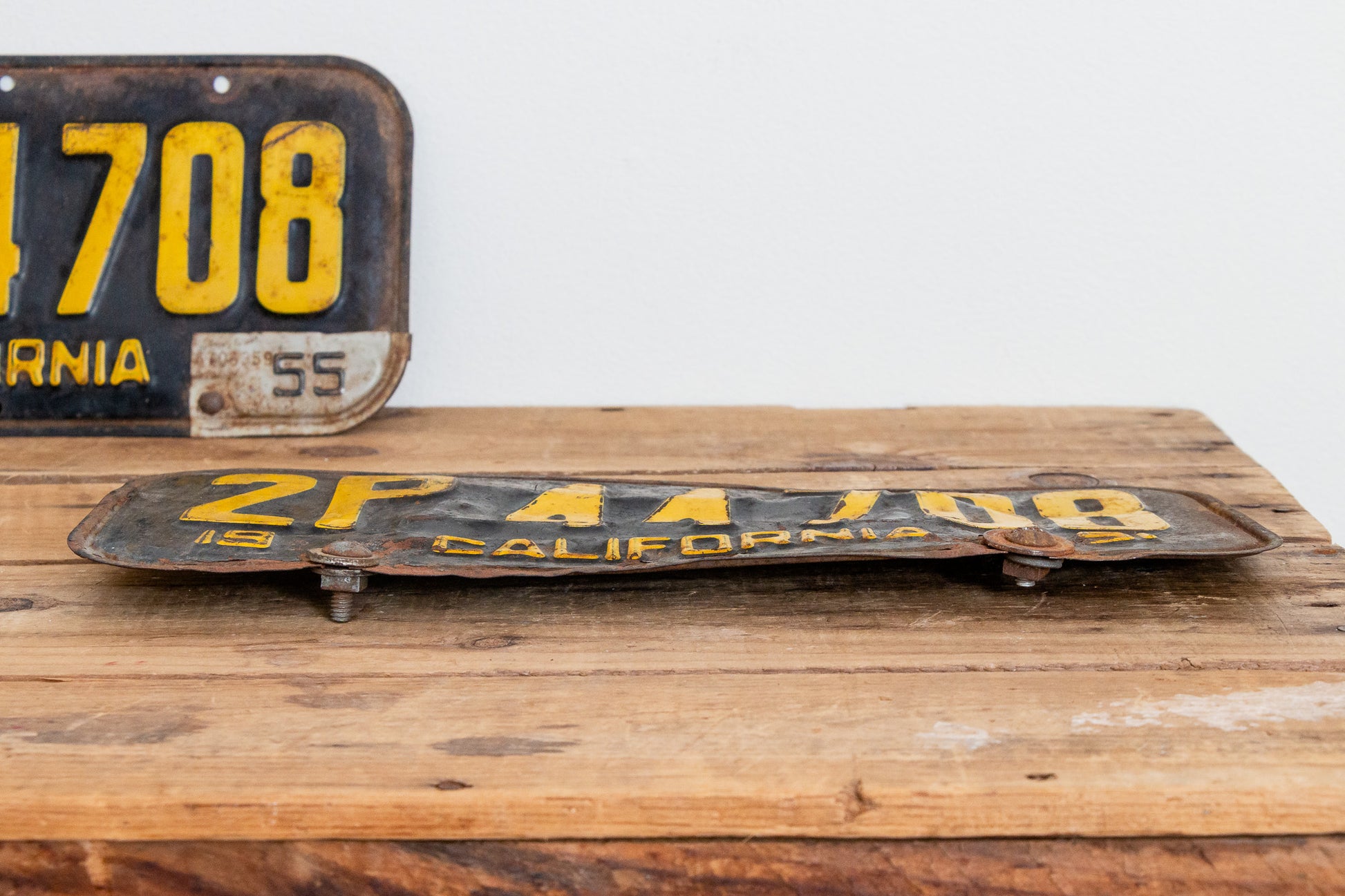 California 1951 License Plate Pair Vintage Wall Hanging Decor - Eagle's Eye Finds