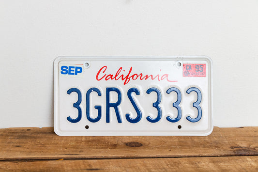 1993 California License Plate Vintage 333 Wall Hanging Decor