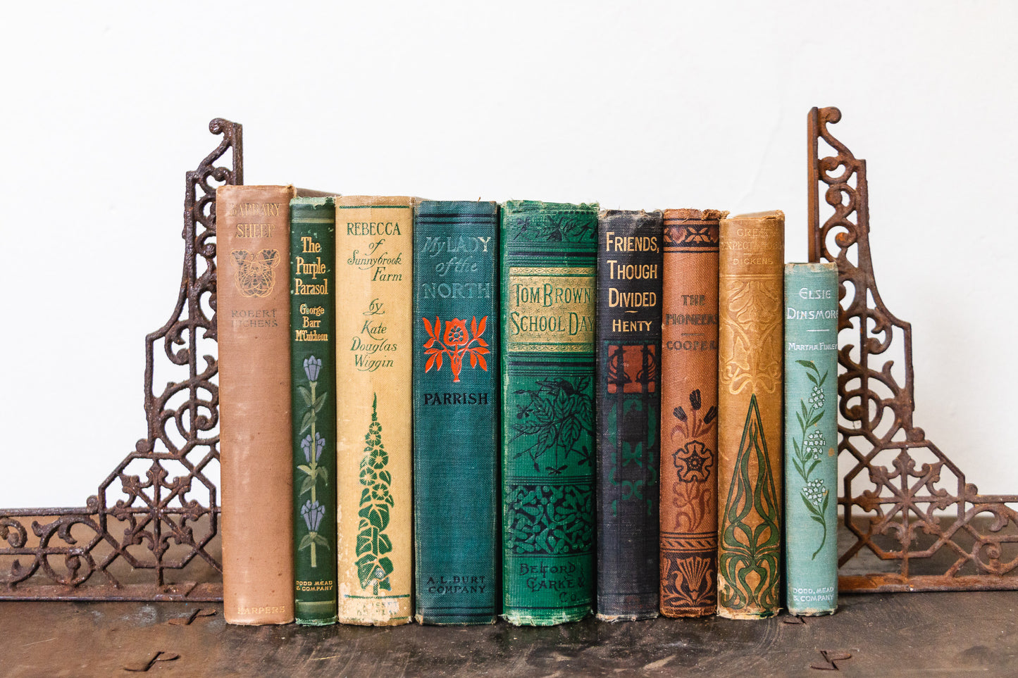 Autumn Book Collection Vintage Earthy Toned Floral Books - Eagle's Eye Finds