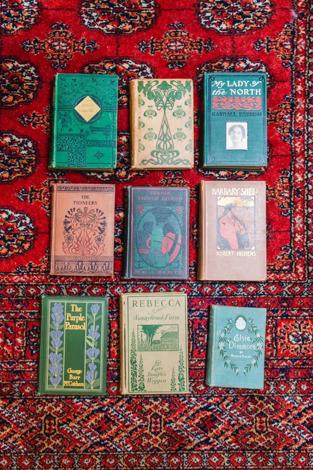 Autumn Book Collection Vintage Earthy Toned Floral Books - Eagle's Eye Finds