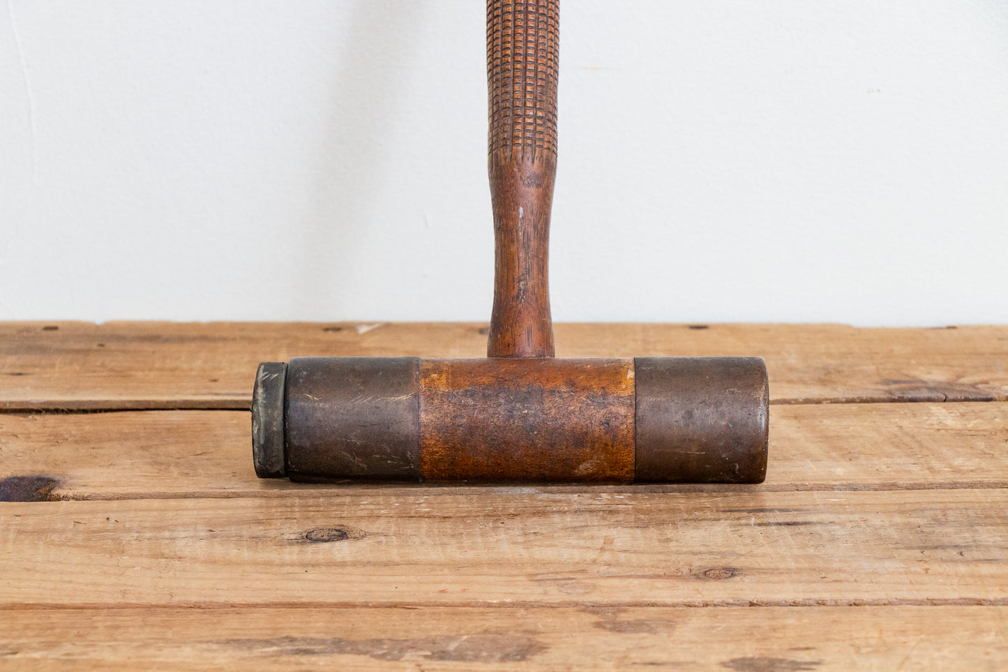 Industrial Mallet Vintage Folk Art Wooden Tool