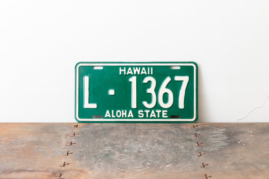 Hawaii 1961 License Plate Vintage Green Wall Hanging Decor L-1367 - Eagle's Eye Finds