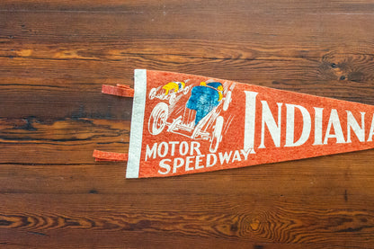 Early Indy 500 Felt Pennant Vintage Indianapolis Speedway Racing Wall Decor