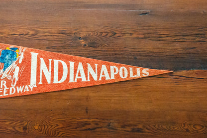 Early Indy 500 Felt Pennant Vintage Indianapolis Speedway Racing Wall Decor