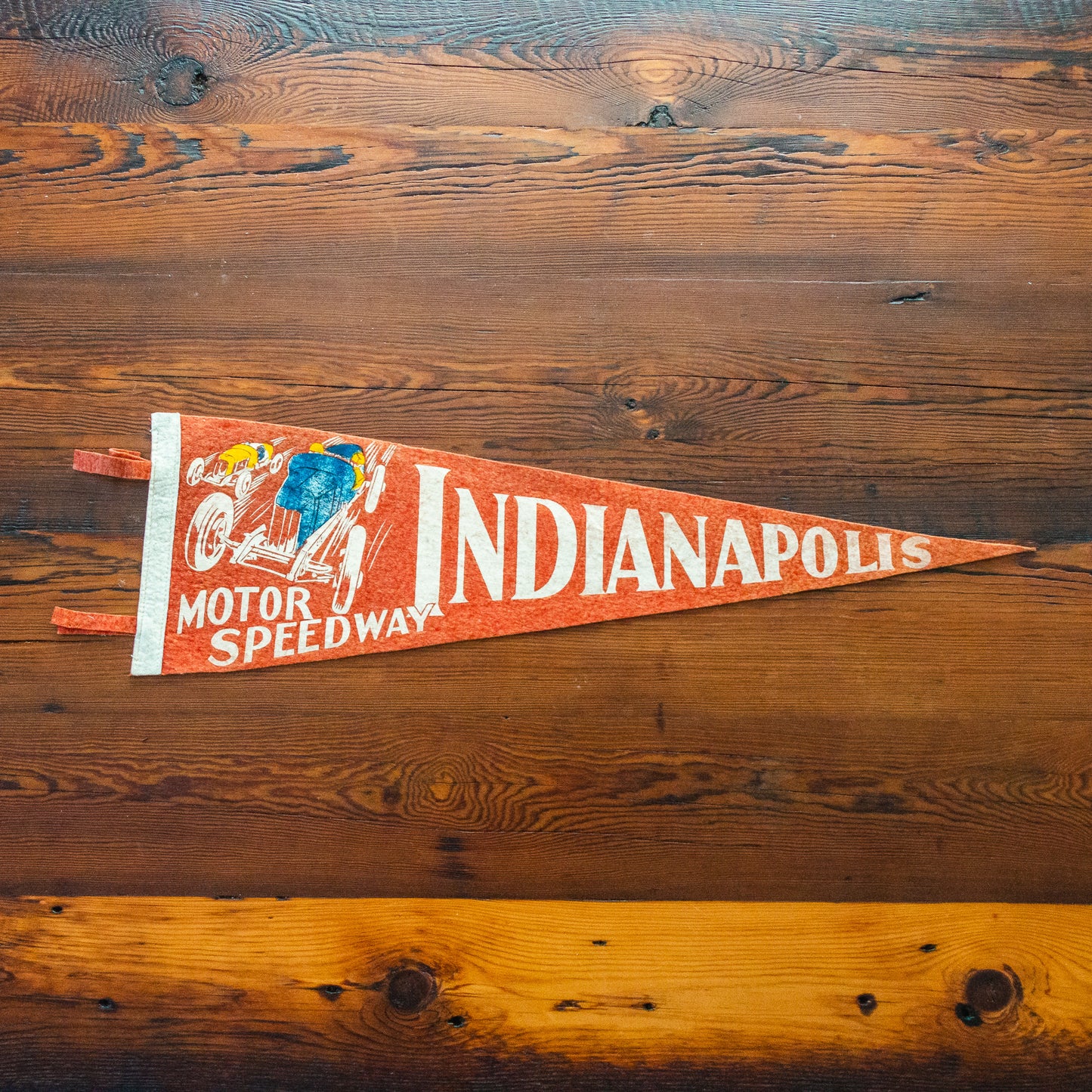 Early Indy 500 Felt Pennant Vintage Indianapolis Speedway Racing Wall Decor