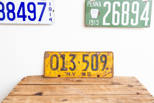 New York 1935 Vintage Omnibus Taxi License Plate - Eagle's Eye Finds