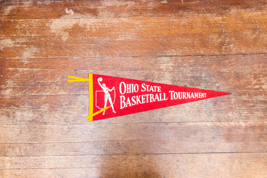 Ohio State Basketball Tournament Felt Pennant Vintage Sports Decor - Eagle's Eye Finds