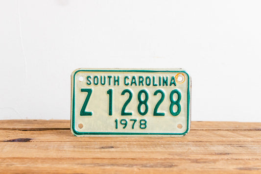 South Carolina 1978 Motorcycle License Plate Vintage Wall Hanging Decor - Eagle's Eye Finds