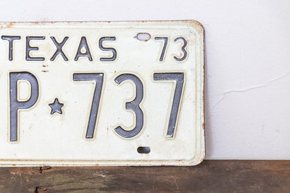 1973 Texas License Plate Pair Vintage Classic Car YOM DYP-737