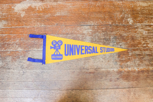 Universal Studios Theme Park Felt Pennant Vintage Hollywood CA Decor