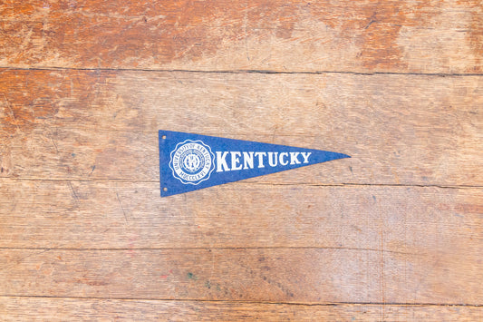 University of Kentucky Mini Felt Pennant Vintage Blue College Wall Decor - Eagle's Eye Finds