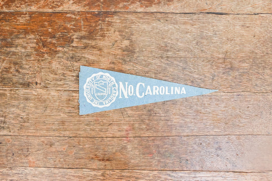 University of North Carolina Blue Felt Pennant Vintage UNC Mini College Wall Decor - Eagle's Eye Finds