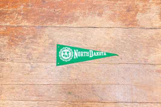 University of North Dakota Mini Felt Pennant Vintage Green College Wall Decor with Mounting Holes - Eagle's Eye Finds