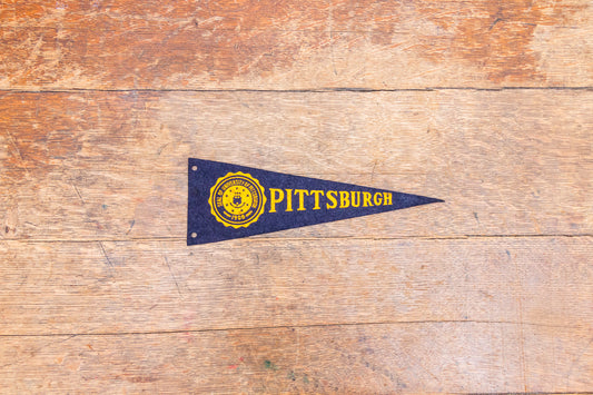 University of Pittsburgh Felt Pennant Vintage College Sports Fan Decor - Eagle's Eye Finds