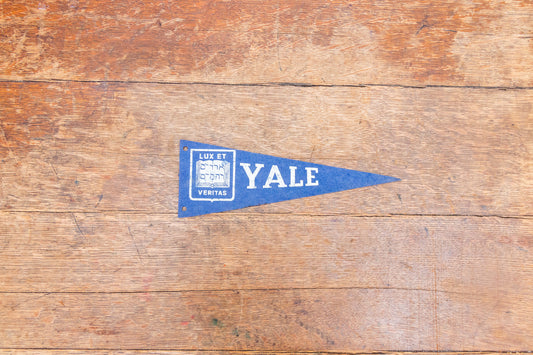 Yale University Mini Felt Pennant Vintage College Wall Decor with Mounting Holes - Eagle's Eye Finds