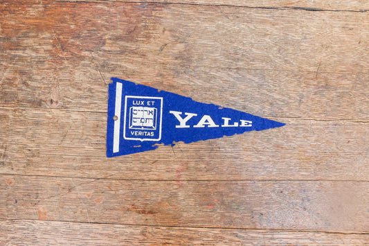 Yale University Felt Pennant Mini Distressed Vintage College Wall Decor