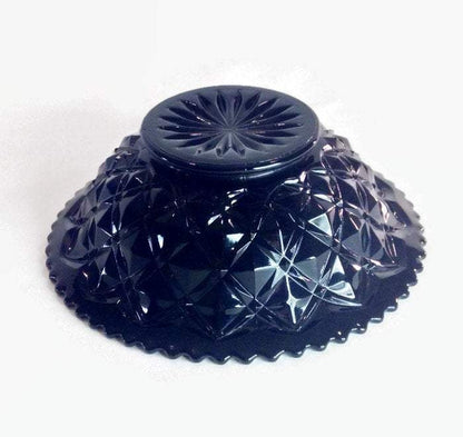 Black Amethyst Nappy (Diamond Block) 330 Line by Imperial Glass Vintage Bowl - Eagle's Eye Finds