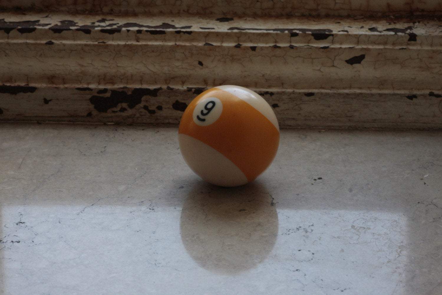 Lucky Number 9 Orange Striped Vintage Billiard Pool Ball - Eagle's Eye Finds