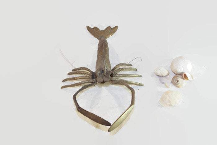 Brass Lobster Beach House Nautical Decor - Eagle's Eye Finds