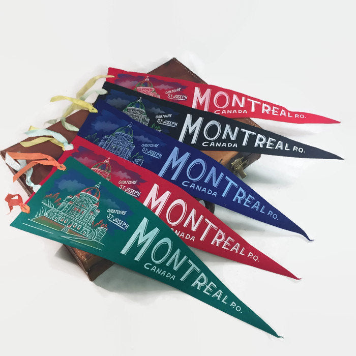 Montreal St. Joseph's Oratory Vintage Felt Pennant - Eagle's Eye Finds