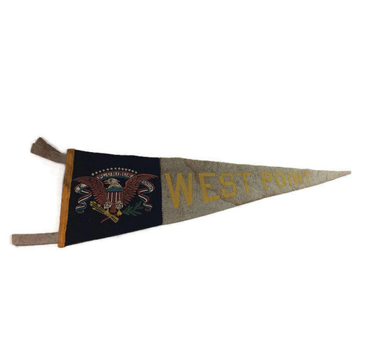 West Point Academy U.S. Military Vintage Felt Pennant Vintage Wall Decor - Eagle's Eye Finds