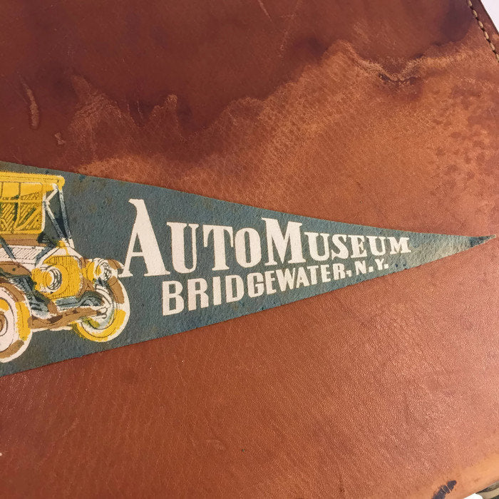 Auto Museum Bridgewater New York Vintage Felt Pennant - Eagle's Eye Finds