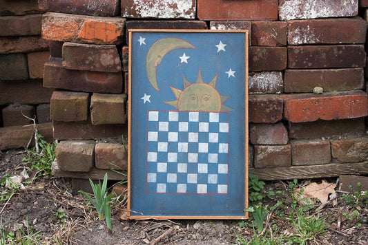 Astrological Game Board Vintage Primitive Decor - Eagle's Eye Finds