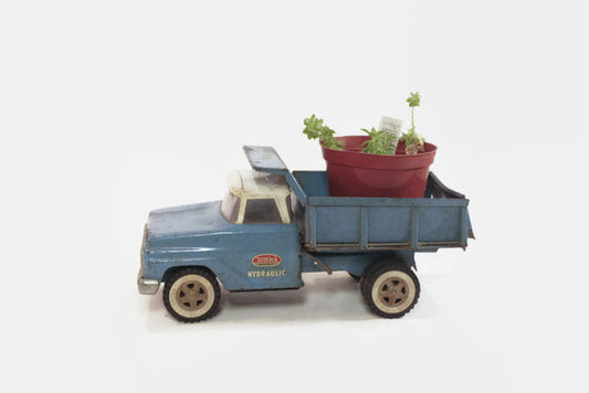 Tonka Hydraulic Blue Dump Truck Vintage Garden Decor - Eagle's Eye Finds