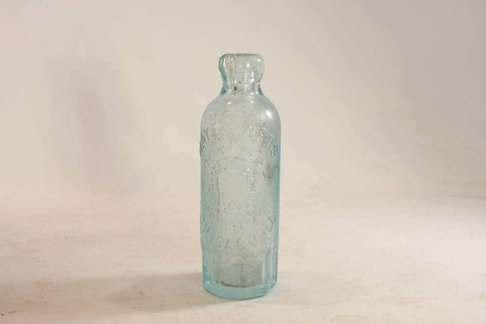 Hayes Bros. Blob Top Bottle Antique Hutchinson Hutch Aqua Bottle - Eagle's Eye Finds