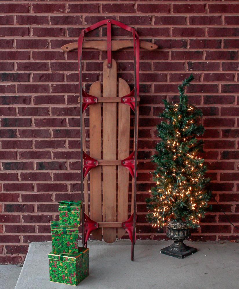 Happi Time Wooden Runner Sled Vintage Christmas Display Decor - Eagle's Eye Finds