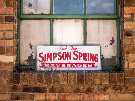 Simpson Spring Beverages Vintage Tin Advertising Sign - Eagle's Eye Finds