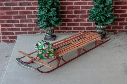 American Clipper Wood Sled Vintage Gladding Sled Christmas Decor - Eagle's Eye Finds