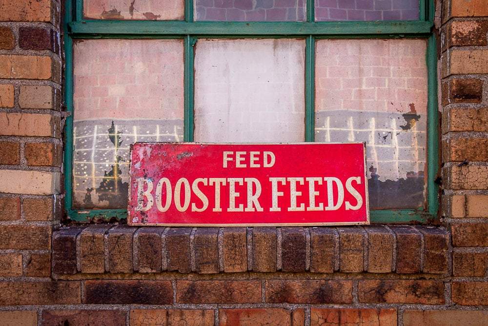 Feed Booster Feeds Tin Sign Vintage Farmhouse Decor - Eagle's Eye Finds