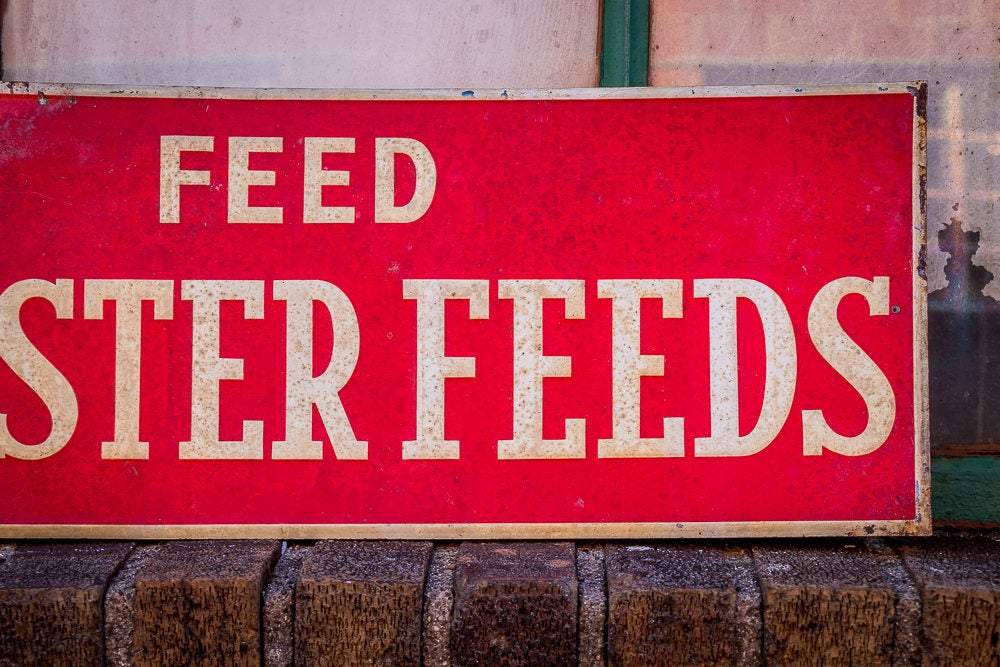 Feed Booster Feeds Tin Sign Vintage Farmhouse Decor - Eagle's Eye Finds