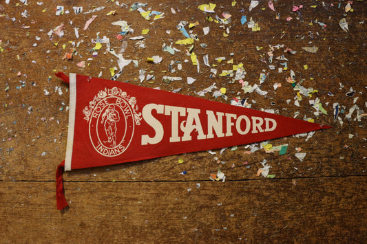 Stanford Indians 1941 Rose Bowl Pennant Vintage Collegiate Decor - Eagle's Eye Finds