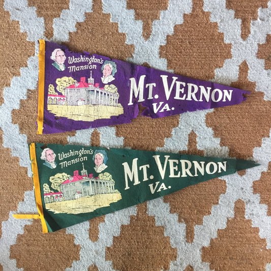 Mt. Vernon Virginia Felt Pennant Wall Decor Various Colors Available - Eagle's Eye Finds