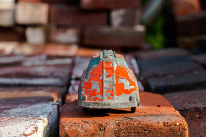 Vintage Hubley Toy Fuel Tanker Truck Orange and Green - Eagle's Eye Finds