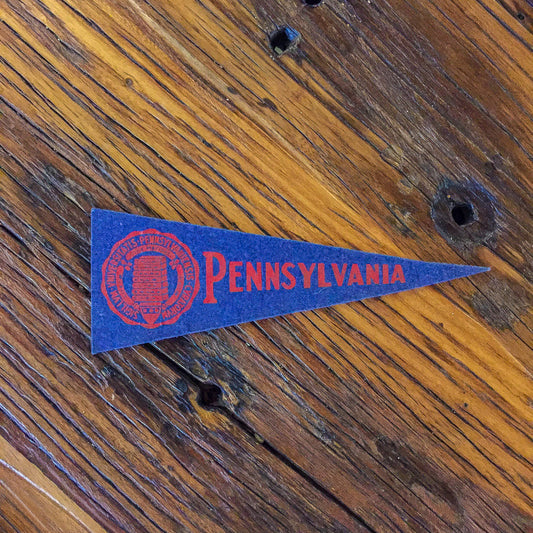 University of Pennsylvania Mini Felt Pennant Vintage College Decor - Eagle's Eye Finds