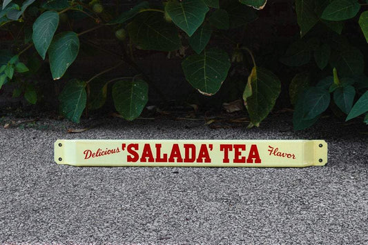 Porcelain Salada Tea Screen Door Push Vintage Advertising Wall Decor - Eagle's Eye Finds