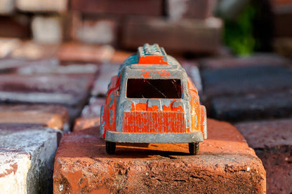 Vintage Hubley Toy Fuel Tanker Truck Orange and Green - Eagle's Eye Finds