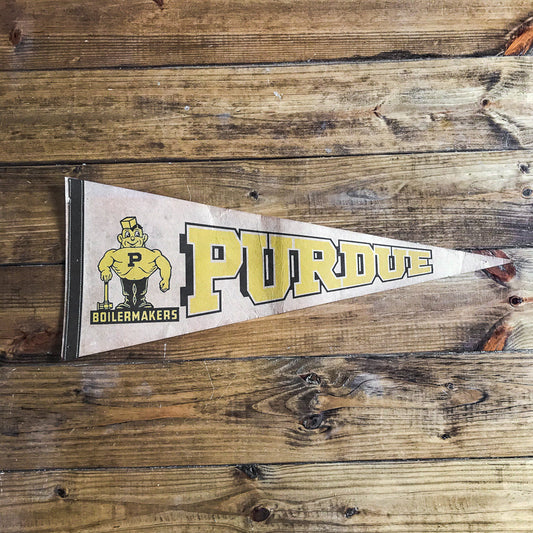 Purdue University Boilermakers Felt Pennant Vintage Wall Decor - Eagle's Eye Finds