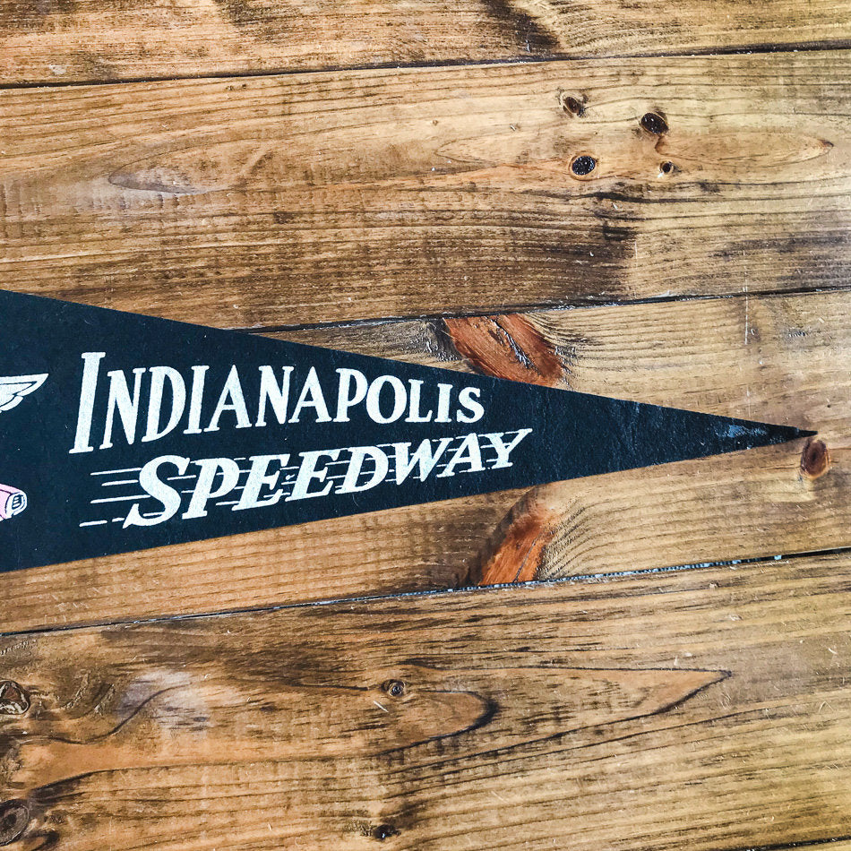 Indianapolis Speedway Indy 500 Felt Pennant Vintage Racing Wall Decor - Eagle's Eye Finds