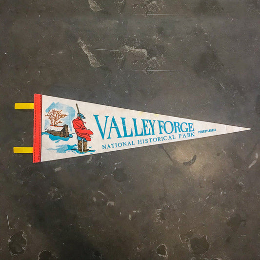 Valley Forge Pennsylvania White Felt Pennant Vintage Wall Decor - Eagle's Eye Finds