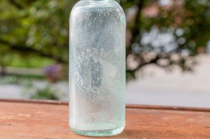 Jacob Lipps Pensacola FL Hutch Bottle Vintage Antique Glass Bottles - Eagle's Eye Finds