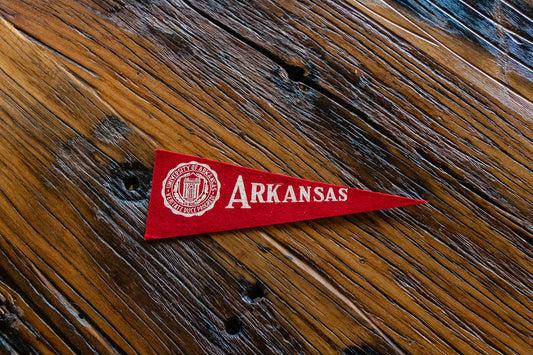 University of Arkansas Mini Felt Pennant Vintage Dorm Decor - Eagle's Eye Finds